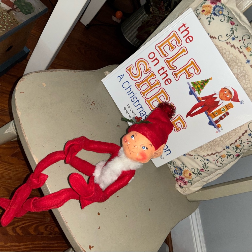Red Christmas Elf Plush. Elf on a shelf